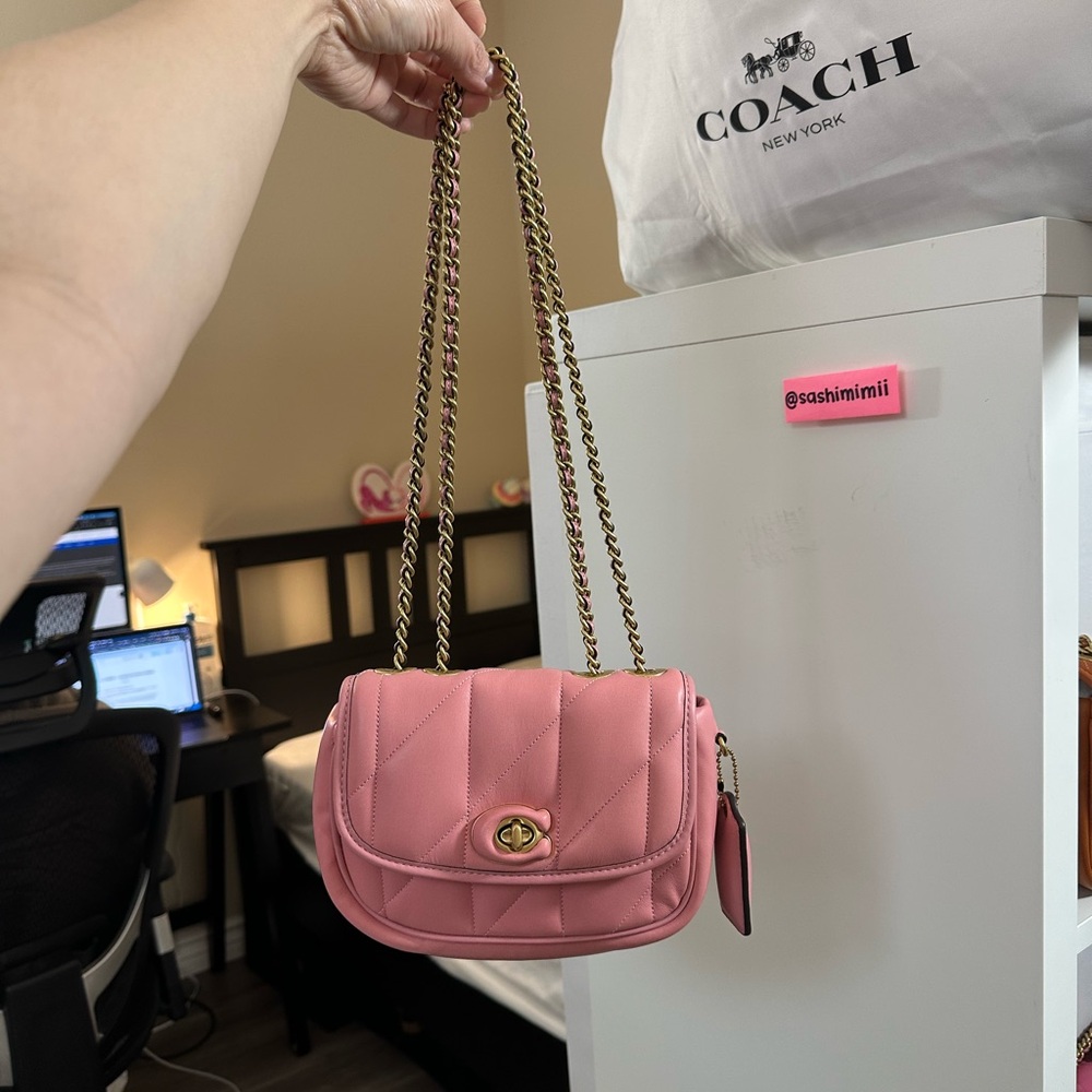 NWOT Coach Pillow Quilted Madison Shoulder Bag 18 - Bubblegum Pink- Smaller Size
